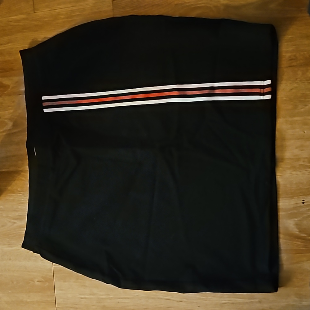 1st Kiss black mini skirt with side stripe size 2x